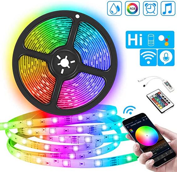 Mega Power LED RGB Strip Light (5050) With WIFI Controlled Device.