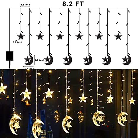 Mega Power Curtain Moon Star Light.