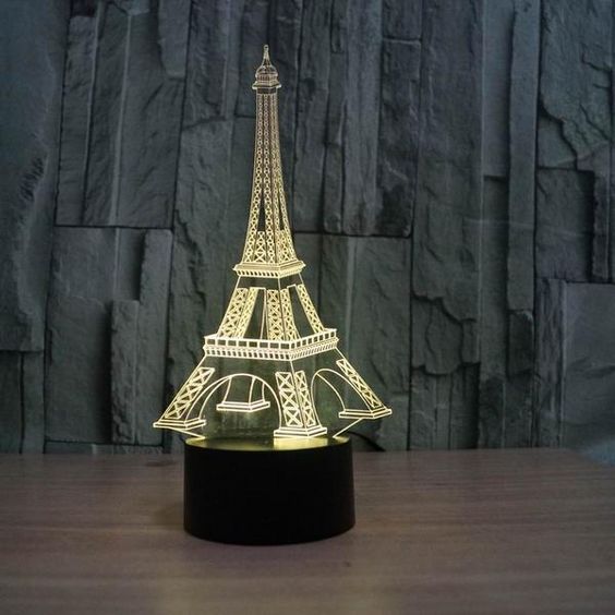 Mega Power Eiffel Tower Light Base RGB 3D Lamps.