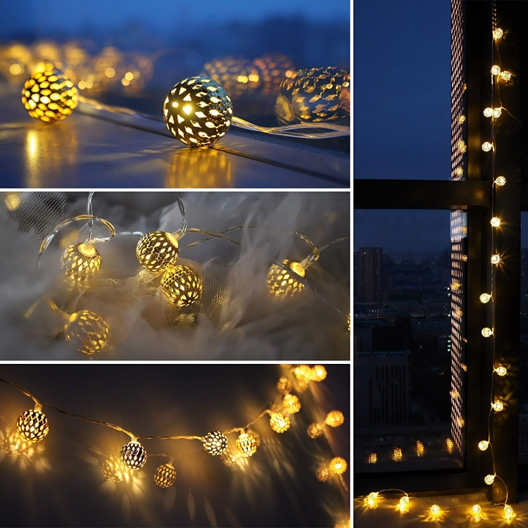 Mega Power Metal Balls Decorative String Lights