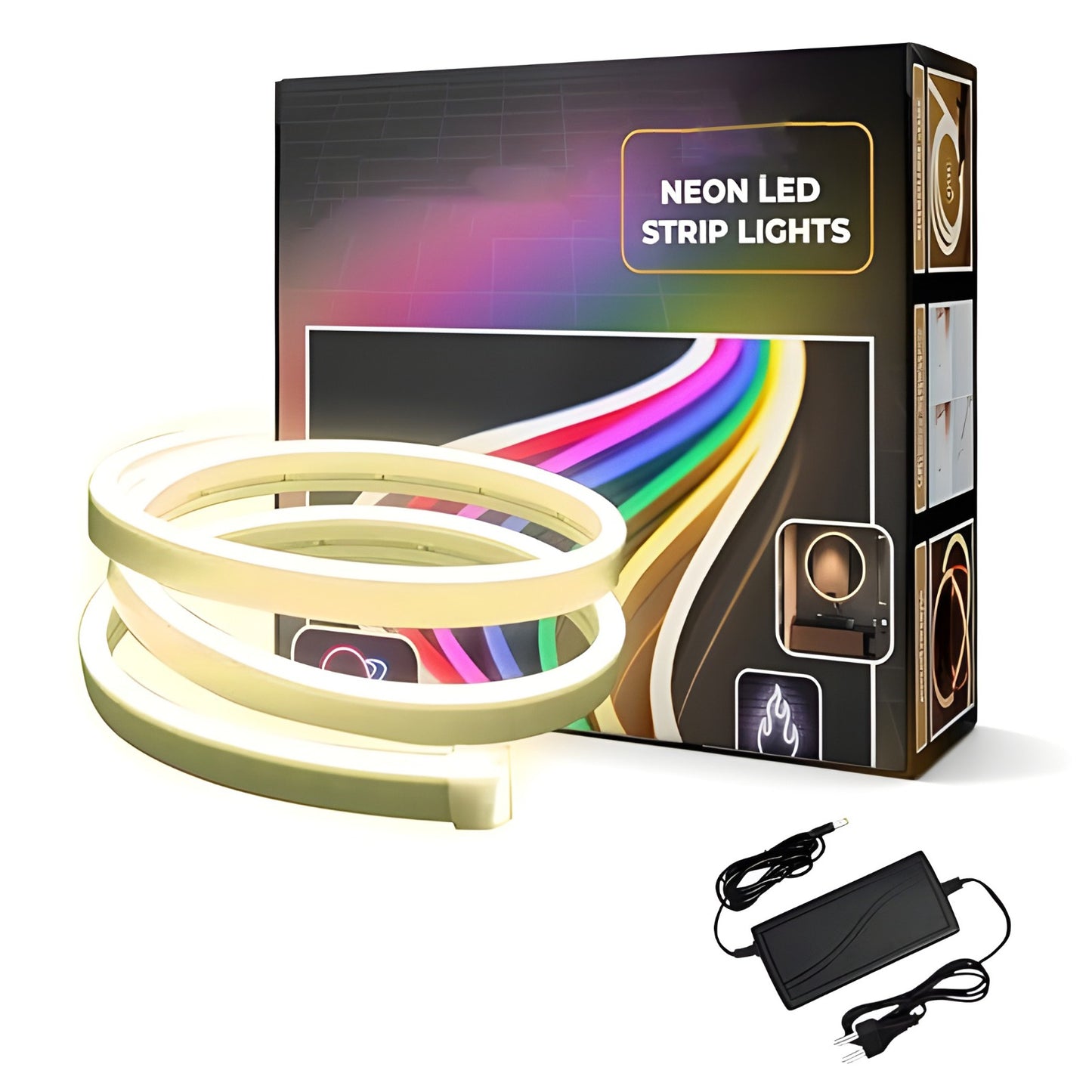 Mega Power Neon 5 Meters Strip, 12volts With Adapter.