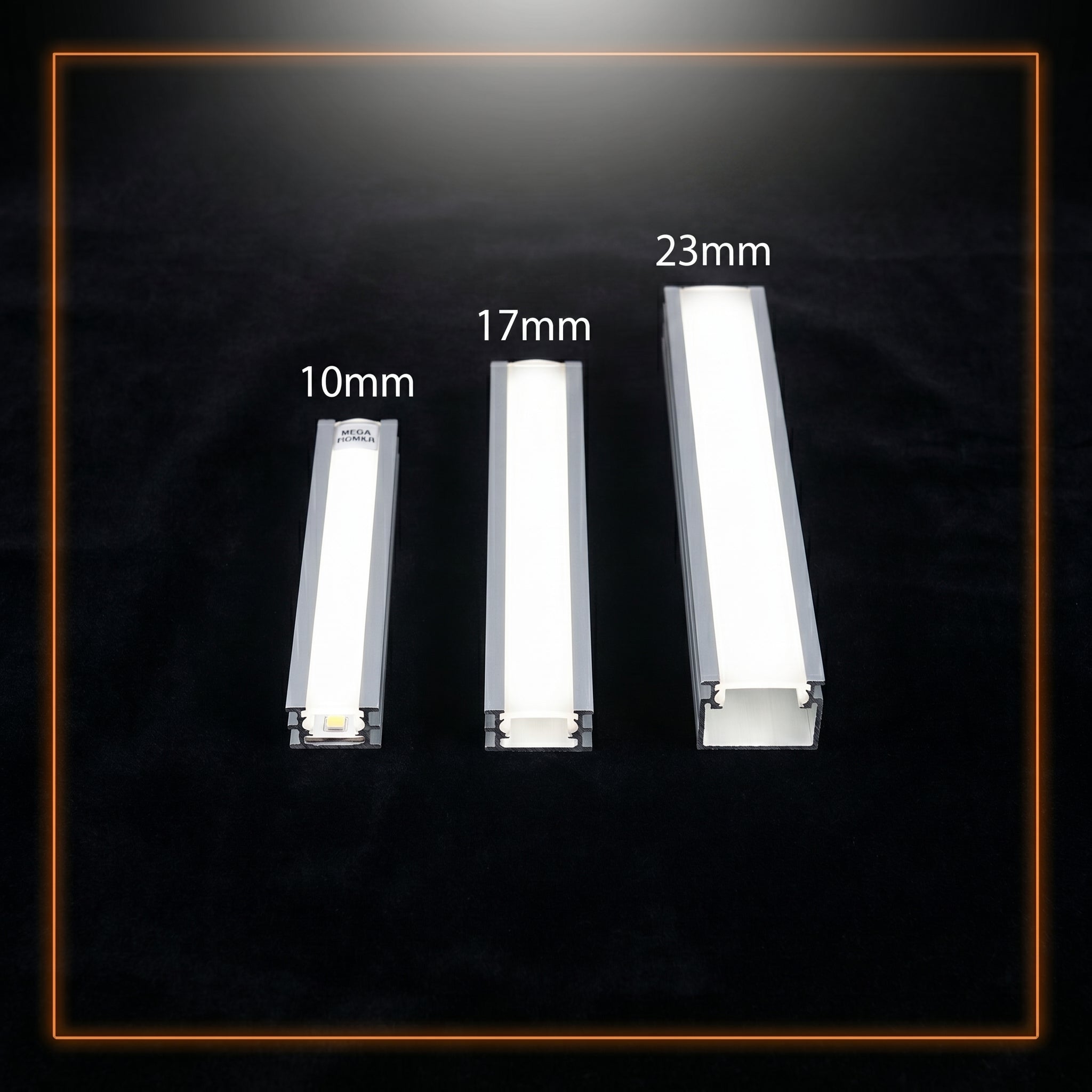 Mega Power Aluminum LED Profile Channel with Diffuser