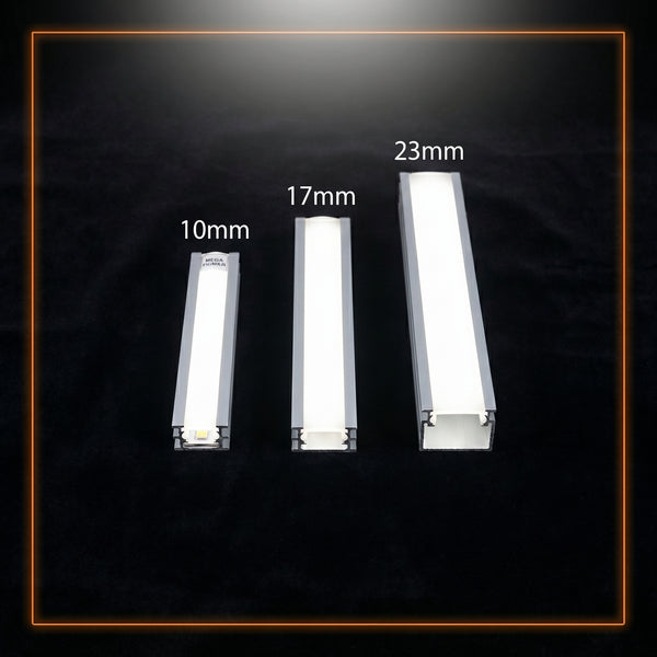 Mega Power Aluminum LED Profile Channel with Diffuser