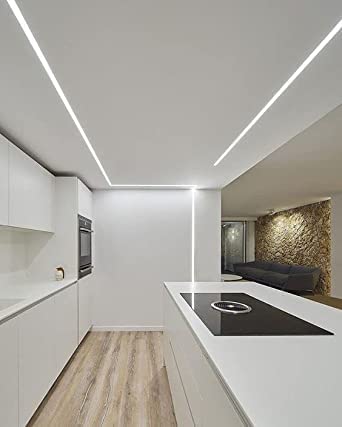 Mega Power Profile Light 10mm Open Aluminum with Diffuser – 3 Meter (10ft) | LED Strip Channel.